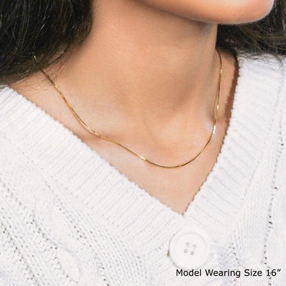18k Yellow Gold Classic Box Chain