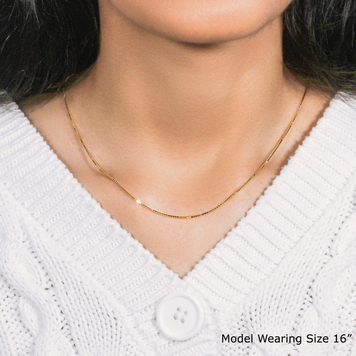18k Yellow Gold Classic Box Chain