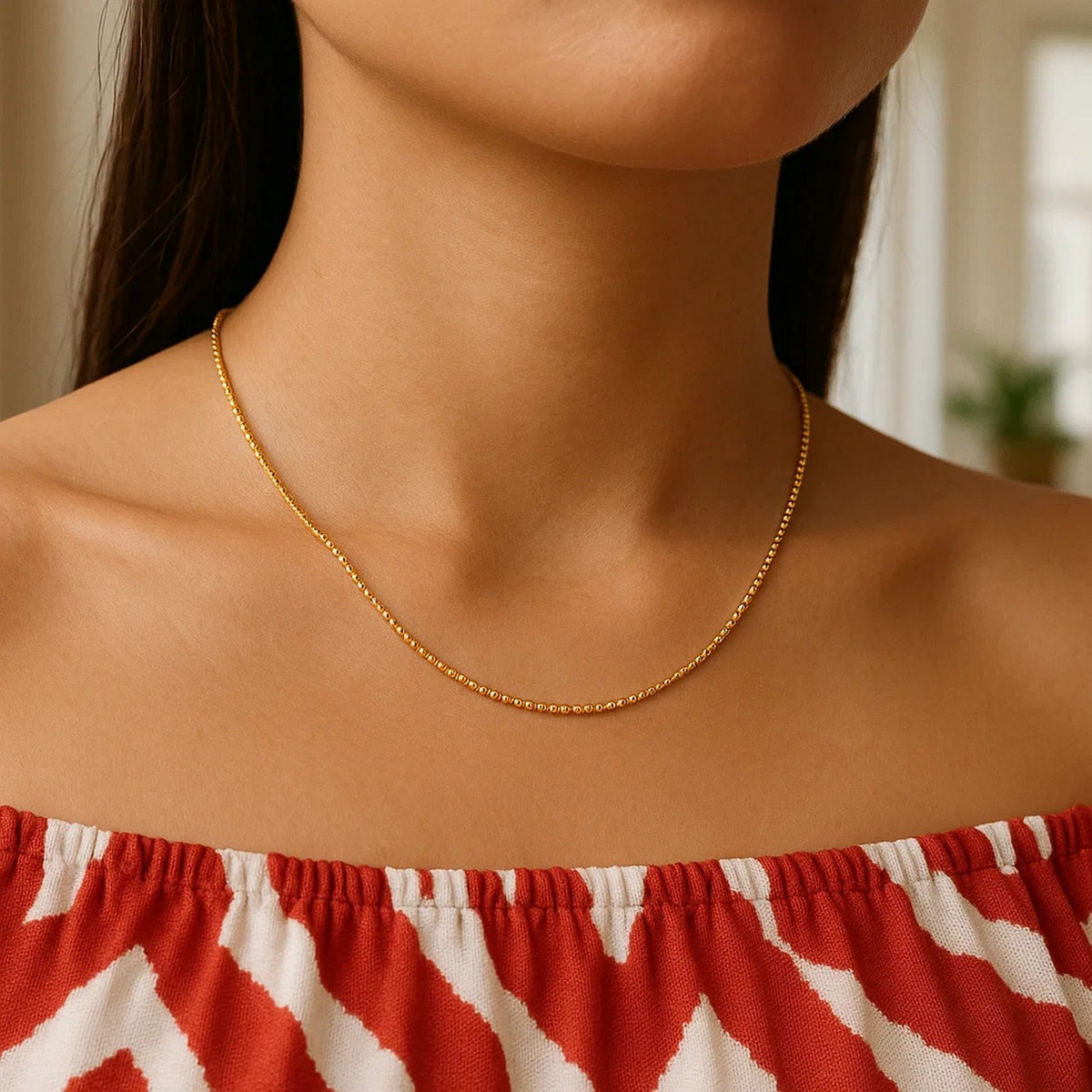 14k Bead Chain 1.0mm (1.00 mm)