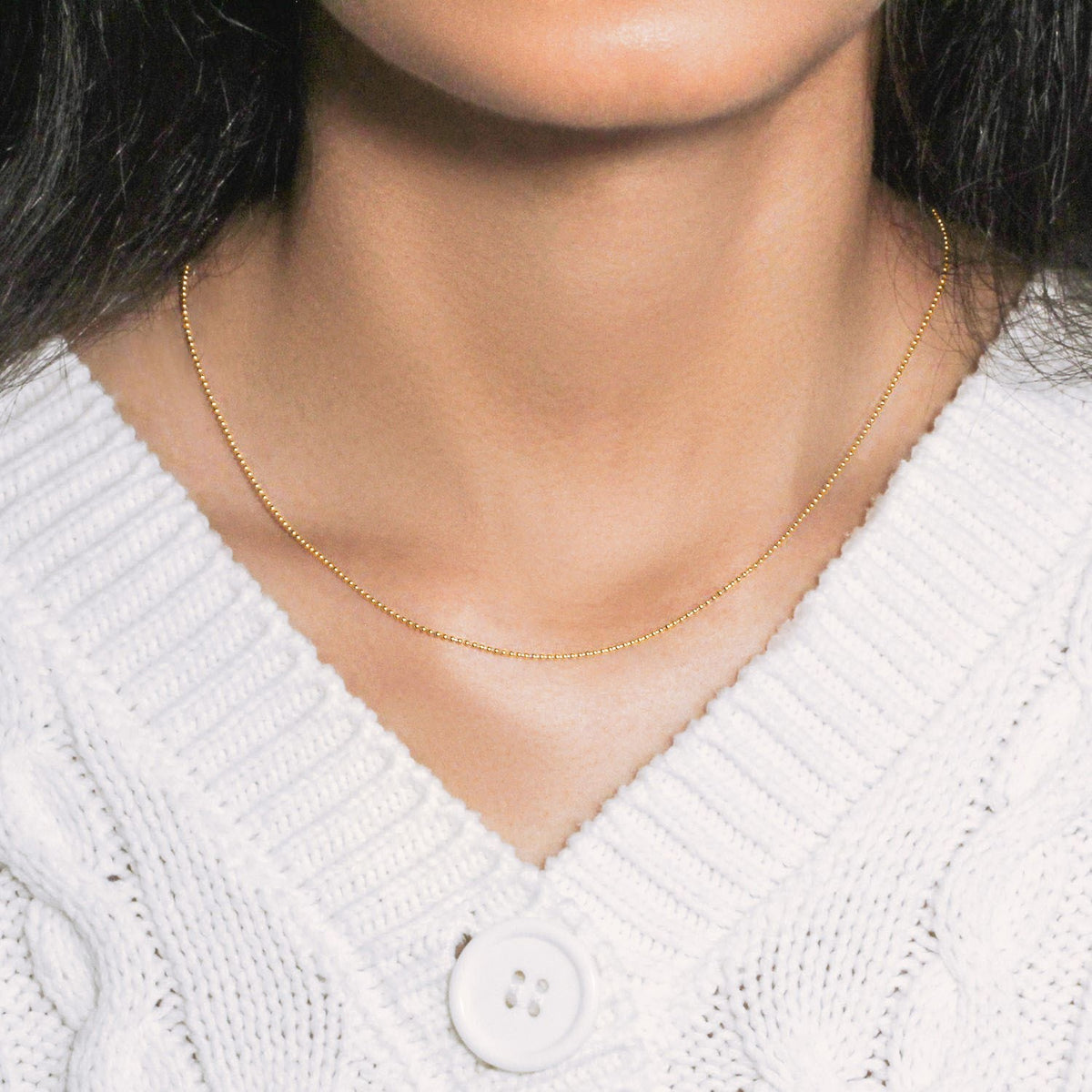 14k Bead Chain 1.0mm (1.00 mm)