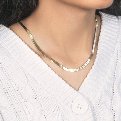 14k Yellow Gold Super Flex Herringbone Chain