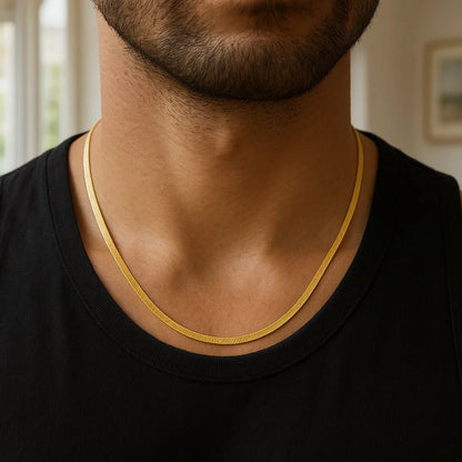 14k Yellow Gold Super Flex Herringbone Chain