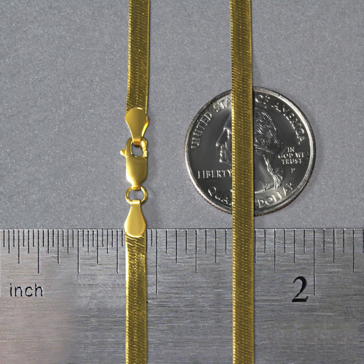 14k Yellow Gold Super Flex Herringbone Chain