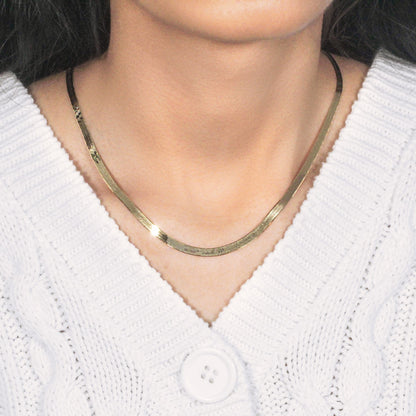 14k Yellow Gold Super Flex Herringbone Chain