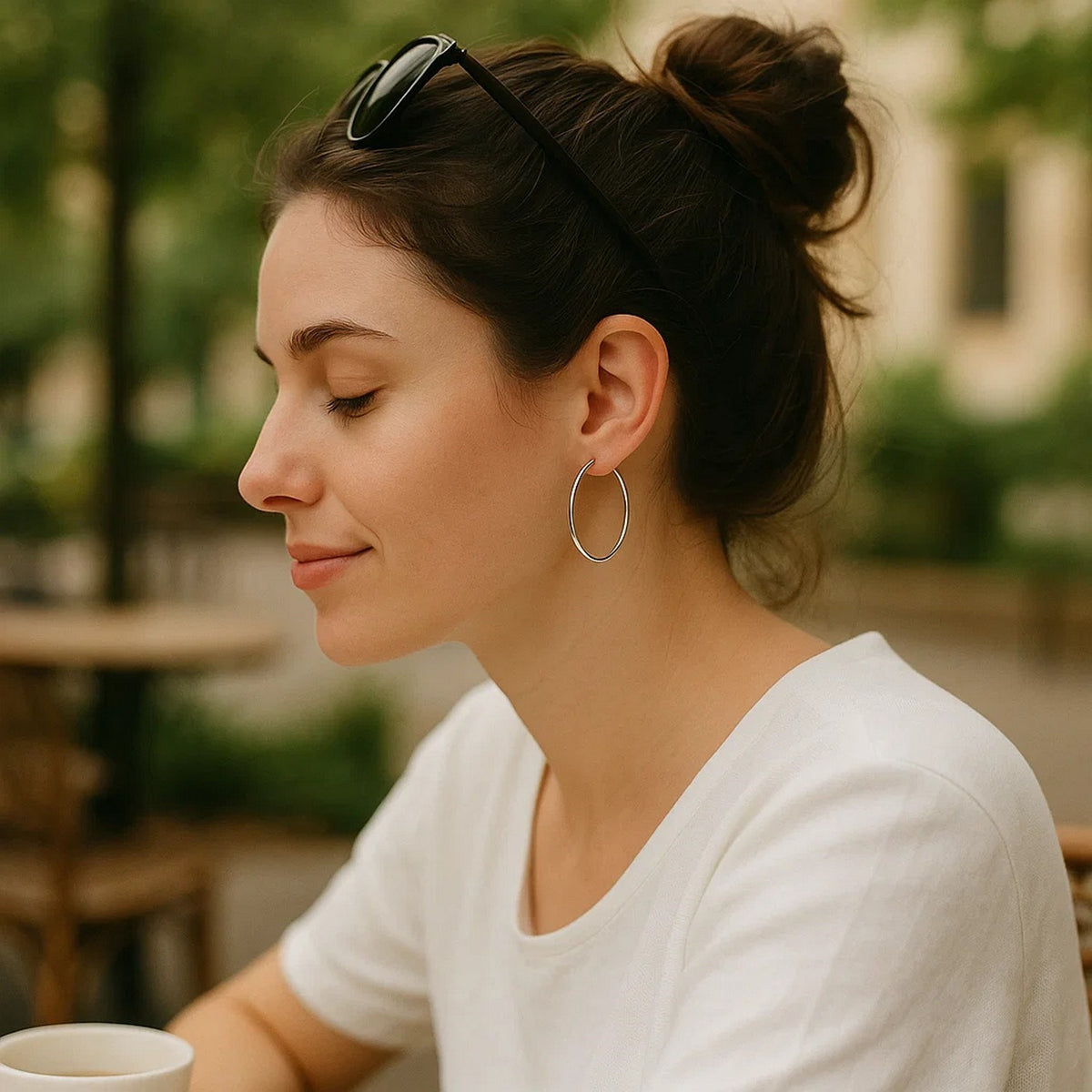 Endless Hoop Style Earrings in 14K