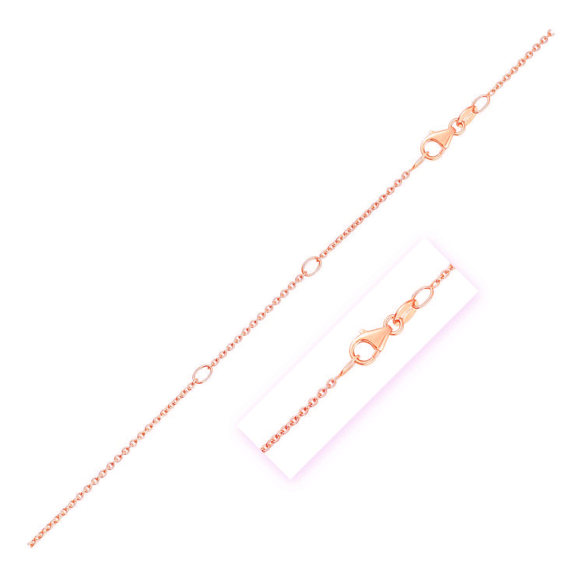 Double Extendable Diamond Cut Cable Chain in