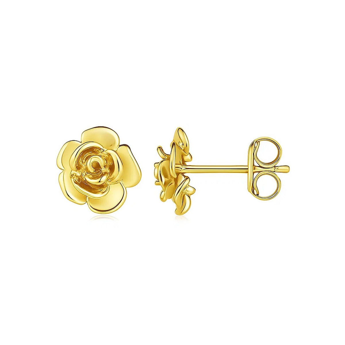 14k Post Earrings with Roses