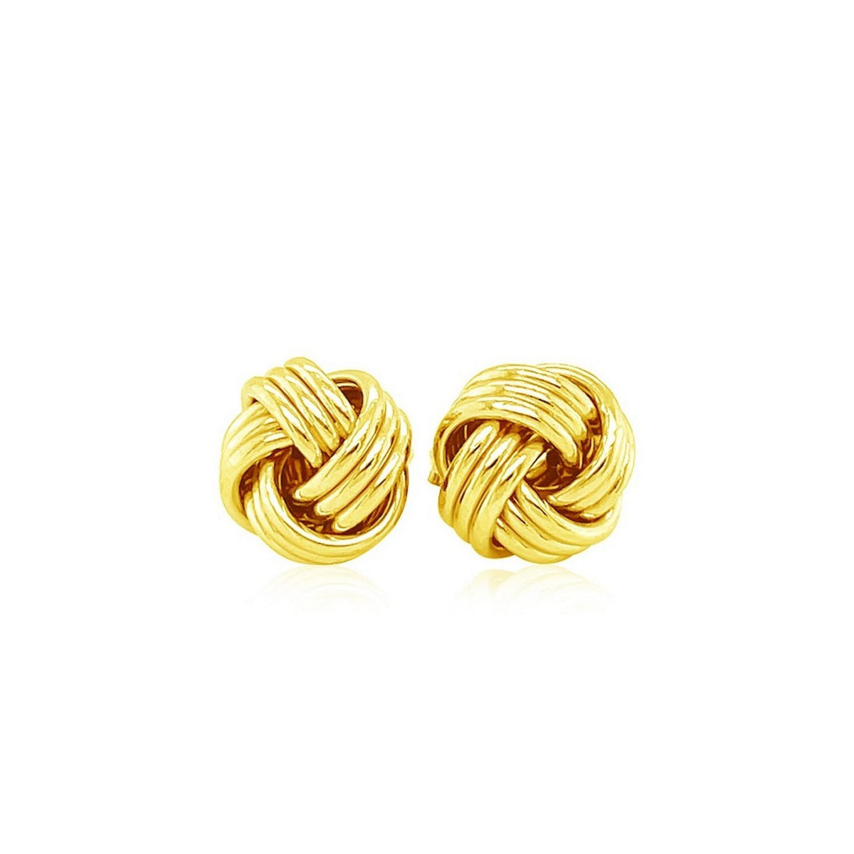 Love Knot Post Earrings in 14k Yellow Gold