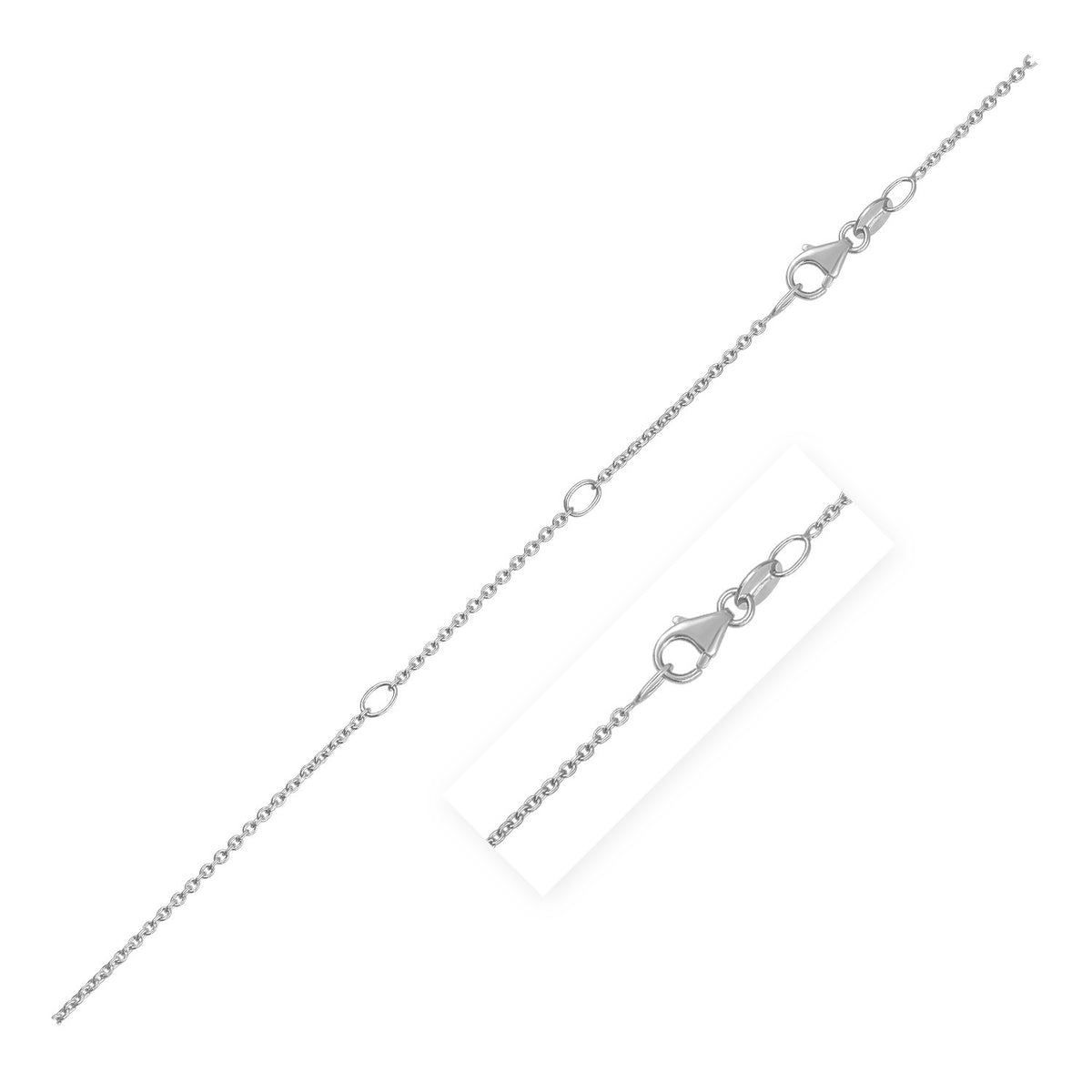 Double Extendable Diamond Cut Cable Chain in