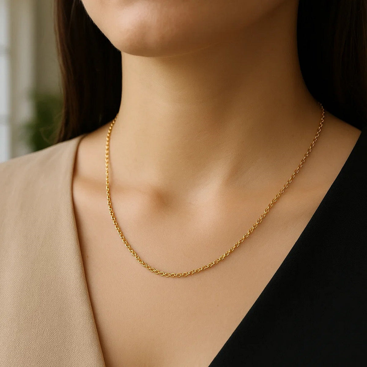 14k Yellow Gold Rolo Chain