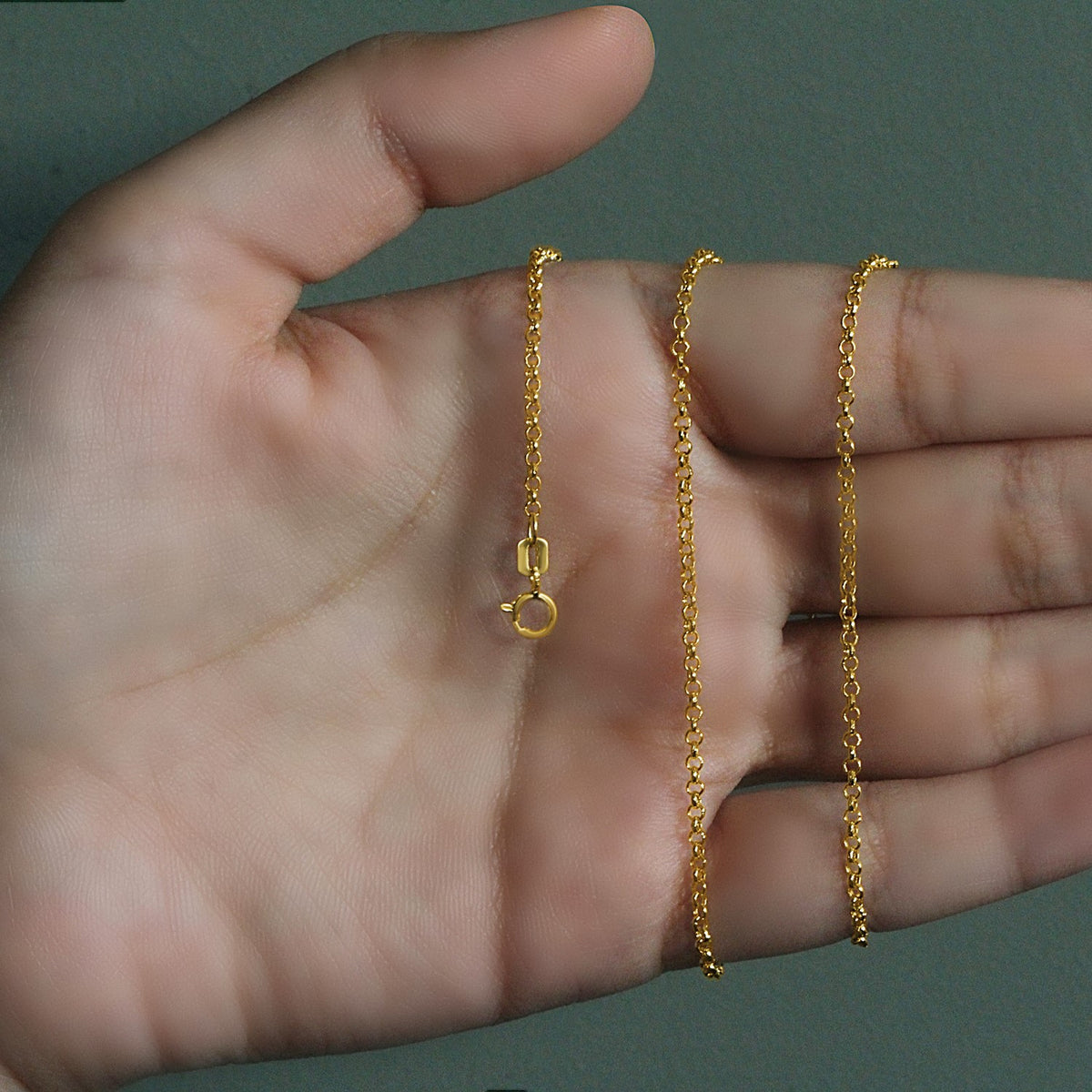 14k Yellow Gold Rolo Chain