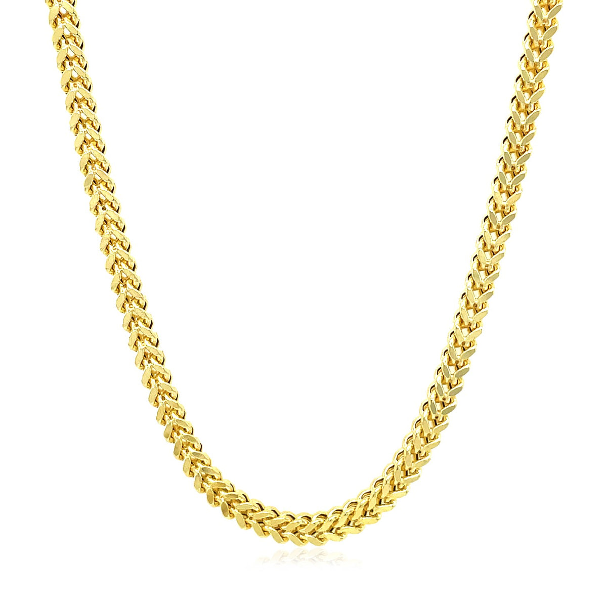 14K Yellow Gold Square Franco Chain
