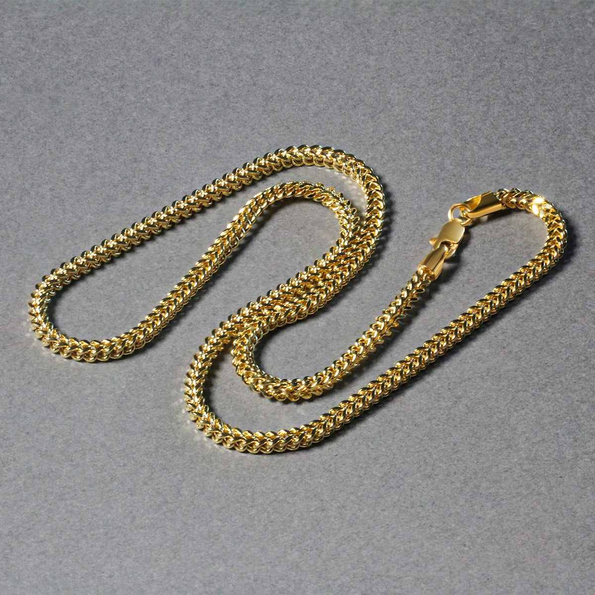 14K Yellow Gold Square Franco Chain