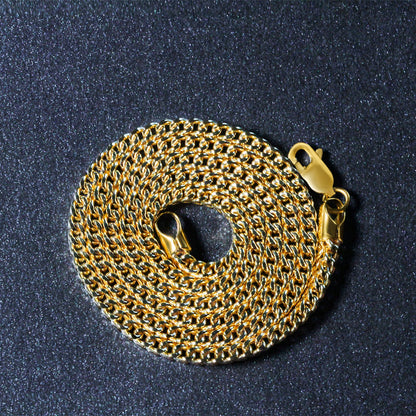14K Yellow Gold Square Franco Chain