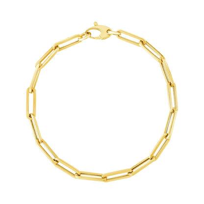 14K Bold Paperclip Chain Bracelet (4.20 mm)