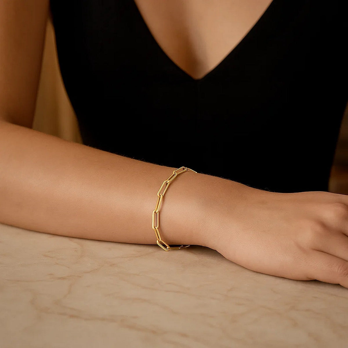 14K Bold Paperclip Chain Bracelet (4.20 mm)