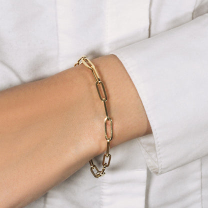 14K Bold Paperclip Chain Bracelet (4.20 mm)