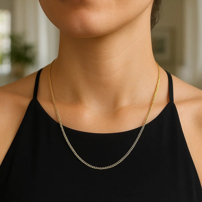14k Light Gourmette Chain (2.20 mm)
