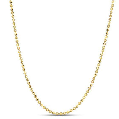 Moon Cut Bead Chain in 14k Yellow Gold