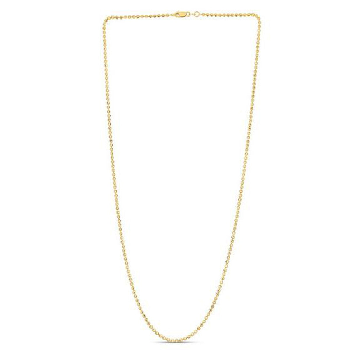 Moon Cut Bead Chain in 14k Yellow Gold