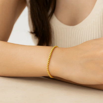 14k Yellow Gold Bead Bracelet  (4.00 mm)
