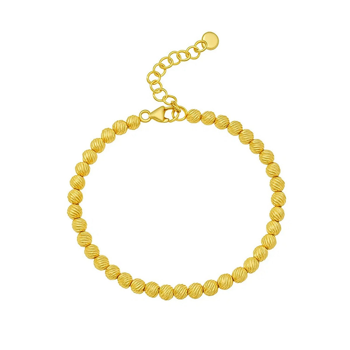 14k Yellow Gold Bead Bracelet  (4.00 mm)