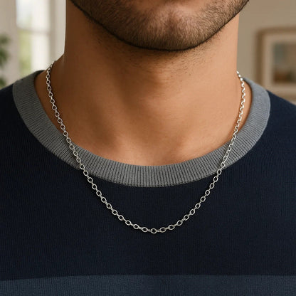 14k Yellow Gold Round Cable Link Chain
