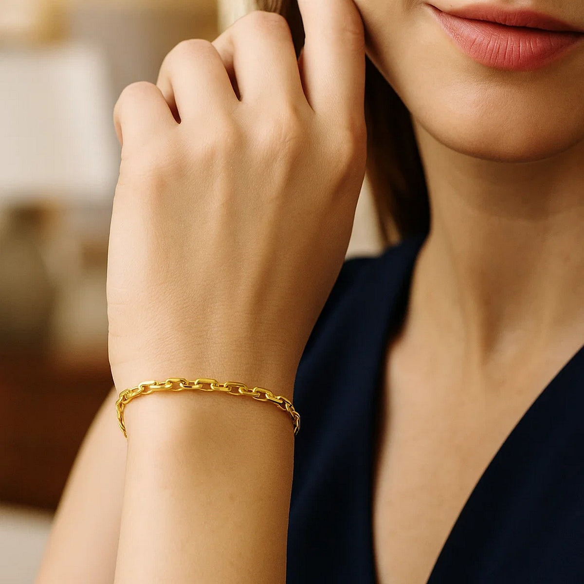 14k French Cable Chain Bracelet (2.50 mm)