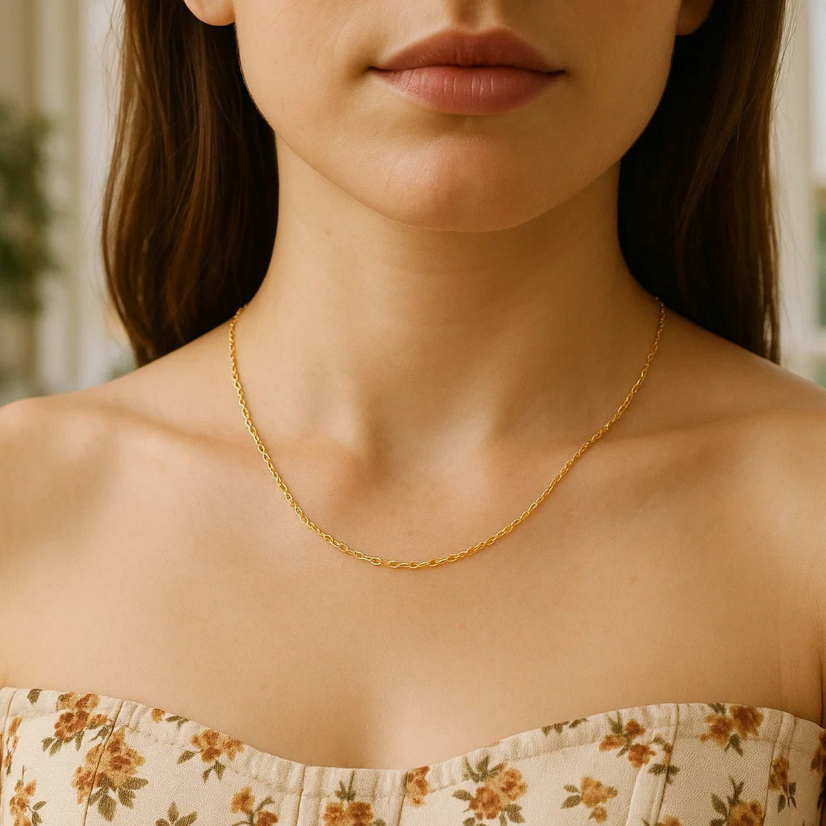 14k Oval Cable Link Chain