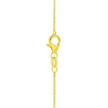 Large Puffed Heart Necklace in 14K Yellow Gold