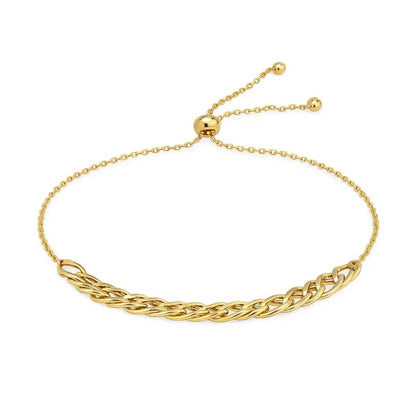 Adjustable Chain Bracelet in 14k Yellow Gold (5.00 mm)