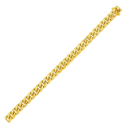 14k Yellow Gold Semi Solid Miami Cuban Bracelet (6.10 mm)