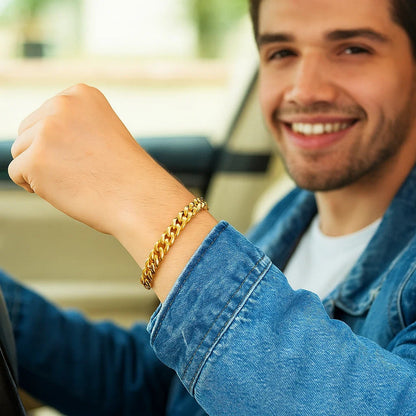 14k Yellow Gold Semi Solid Miami Cuban Bracelet (6.10 mm)