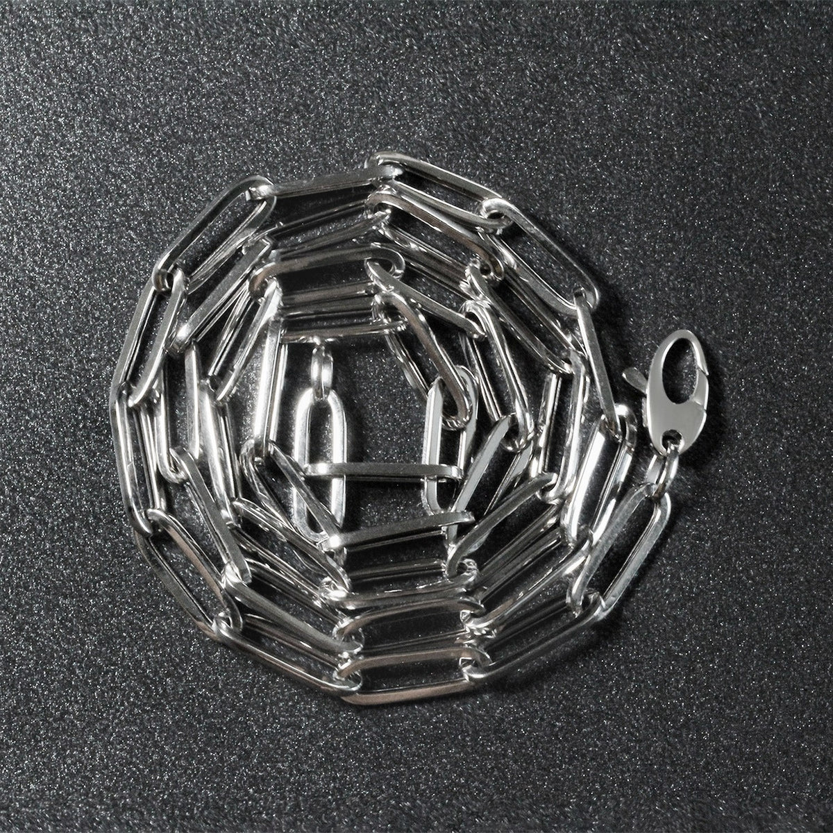 14k White Gold Bold Paperclip Chain