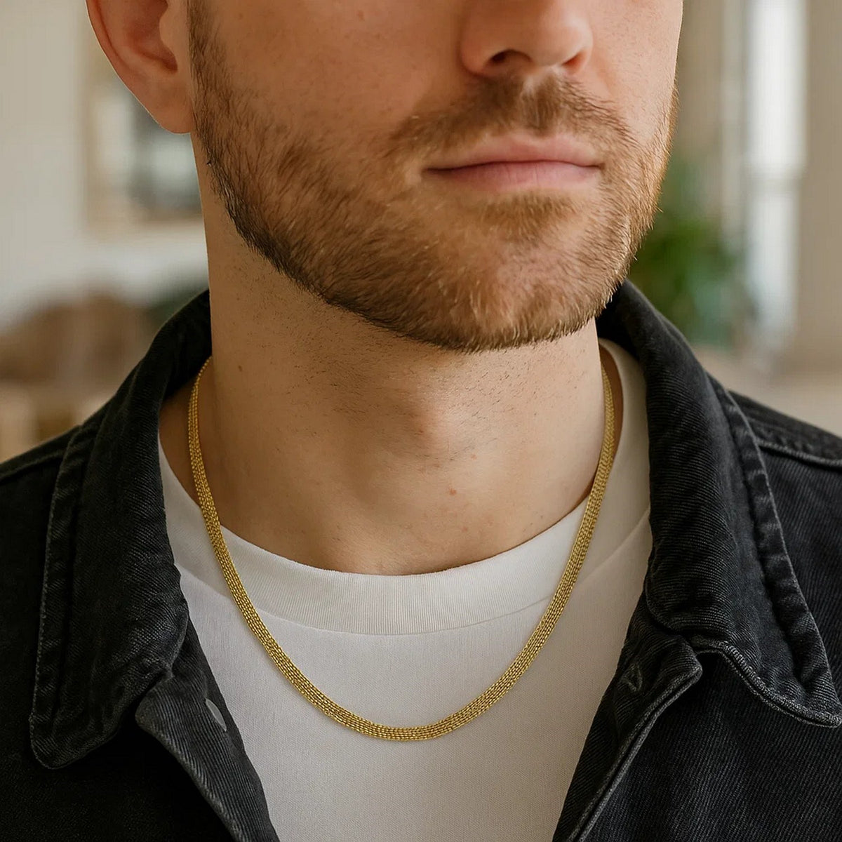14k Yellow Gold Bismark Chain