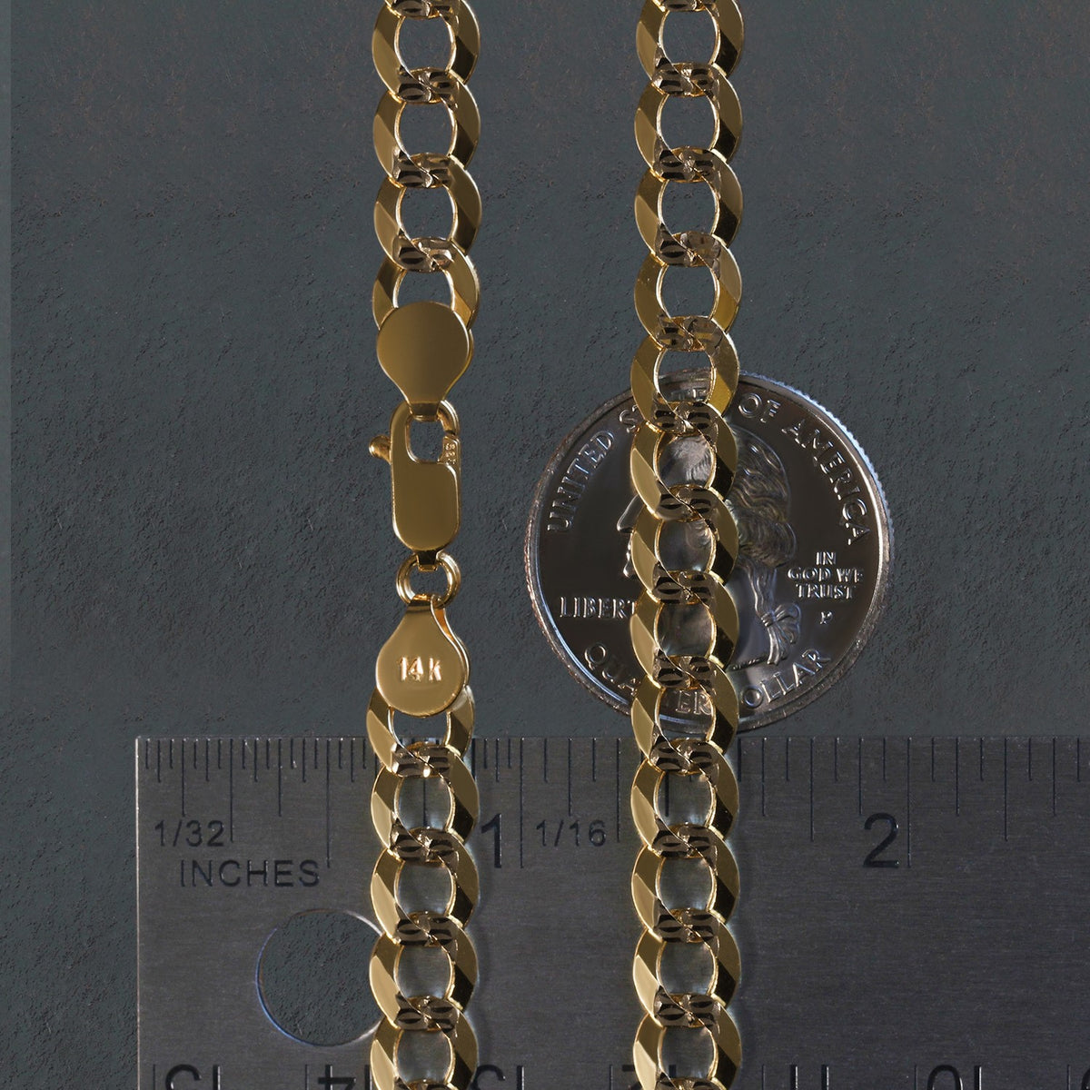 14k Two Tone Gold Pave Curb Chain