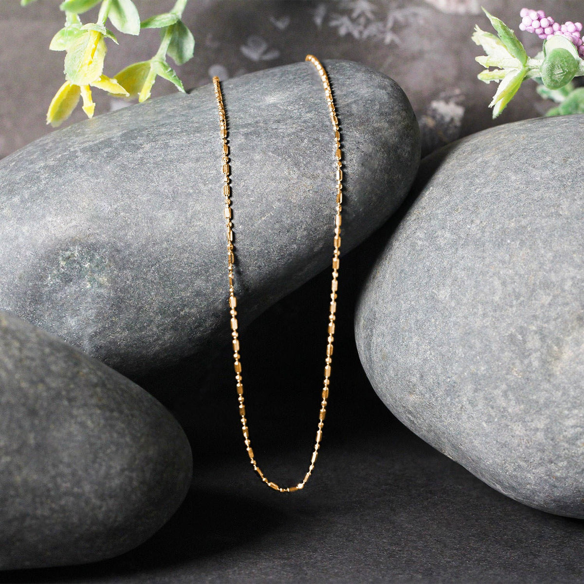 14k Diamond-Cut Bead Chain