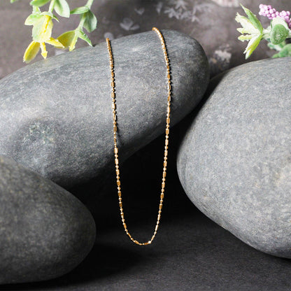 14k Diamond-Cut Bead Chain