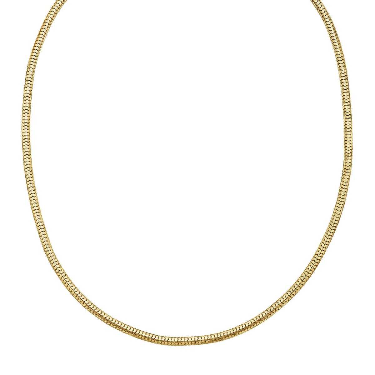 14K Yellow Gold Lite Oval Snake Chain