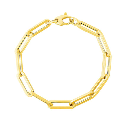14K Extra Wide Paperclip Chain Bracelet (6.10 mm)