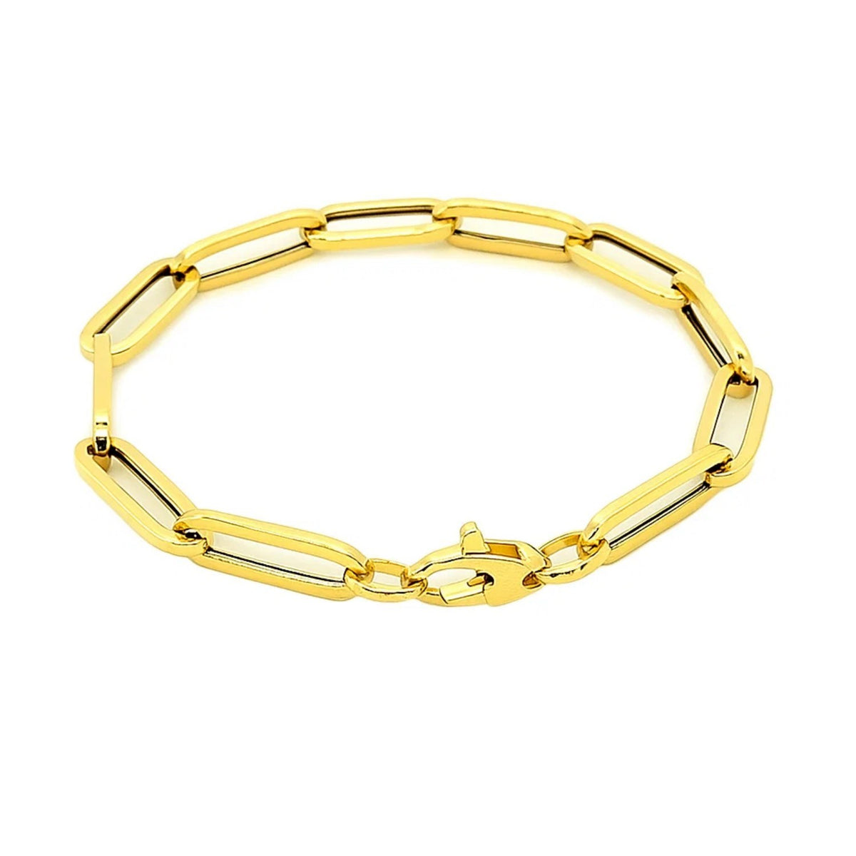 14K Extra Wide Paperclip Chain Bracelet (6.10 mm)