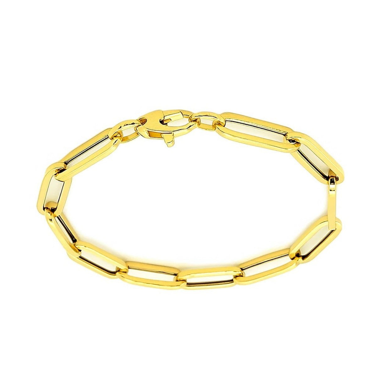 14K Extra Wide Paperclip Chain Bracelet (6.10 mm)