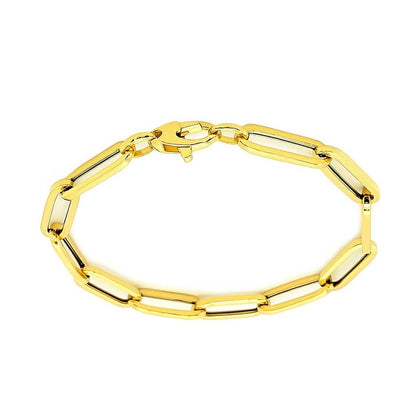 14K Extra Wide Paperclip Chain Bracelet (6.10 mm)