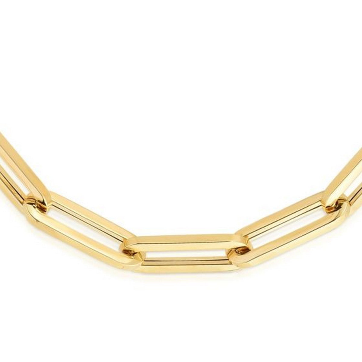 14K Extra Wide Paperclip Chain Bracelet (6.10 mm)