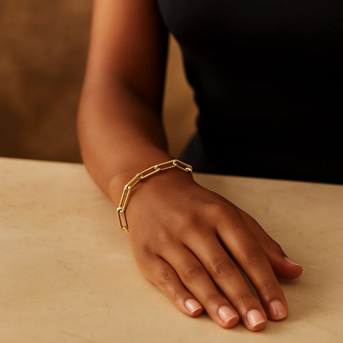 14K Extra Wide Paperclip Chain Bracelet (6.10 mm)
