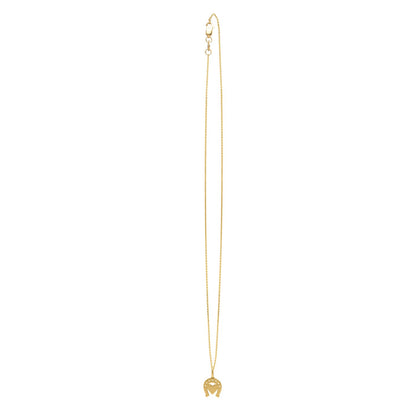 Heart and Horse Necklace in 14K Yellow Gold