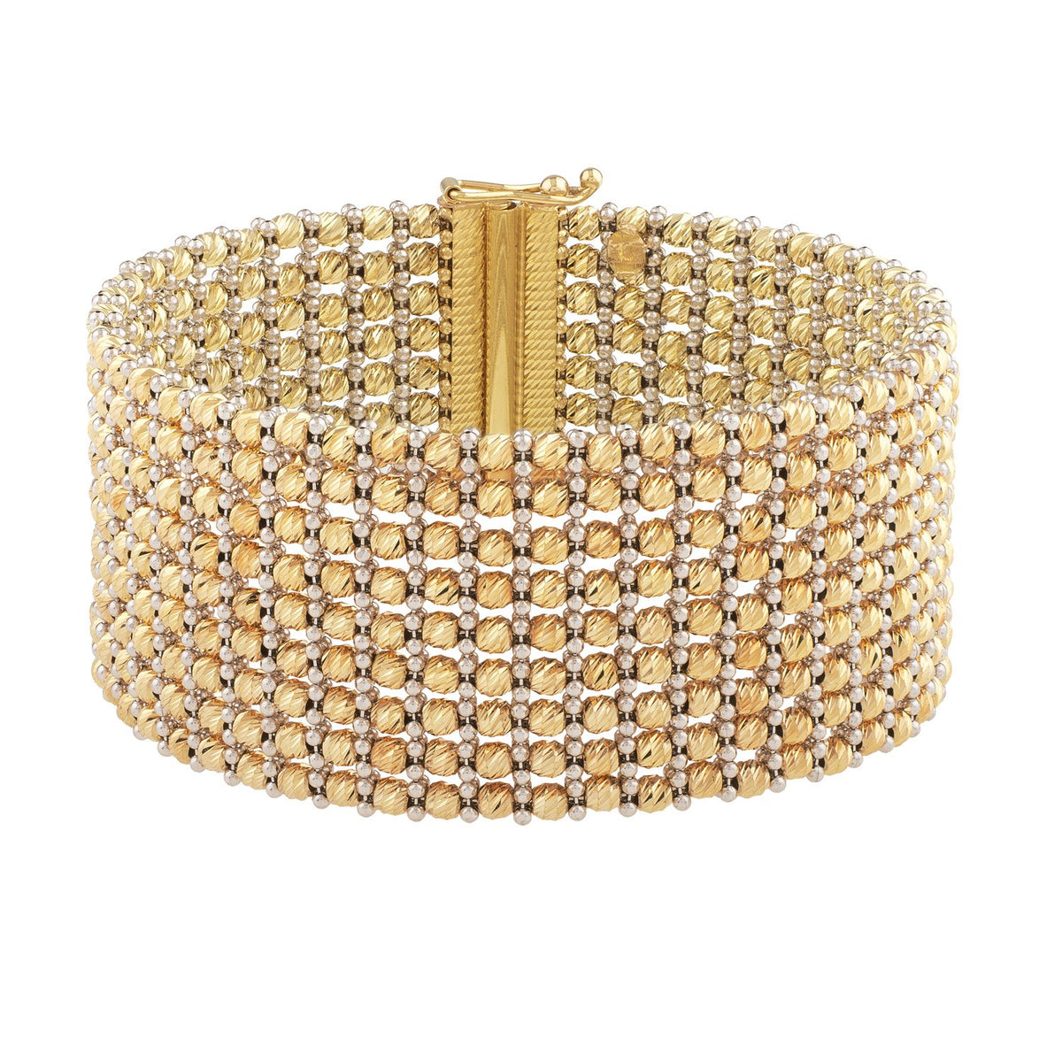 Large Red Carpet Bracelet in 14K Two Tone Gold (25.40 mm)
