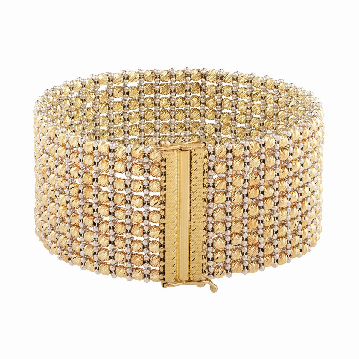Large Red Carpet Bracelet in 14K Two Tone Gold (25.40 mm)
