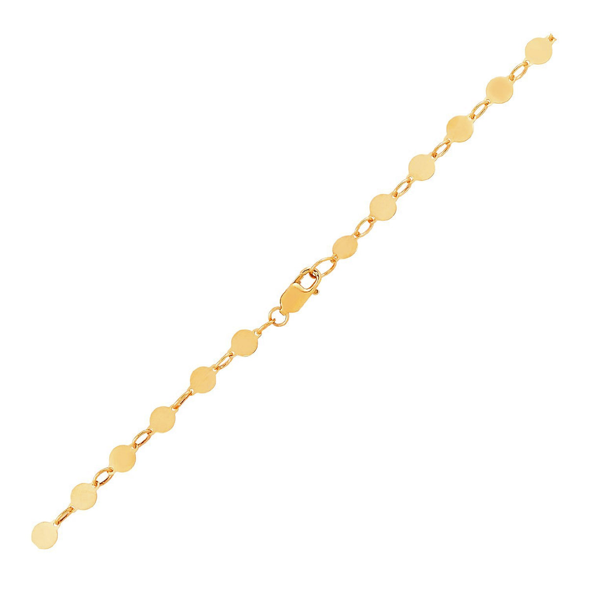 14k Bracelet with Polished Circles (3.90 mm)