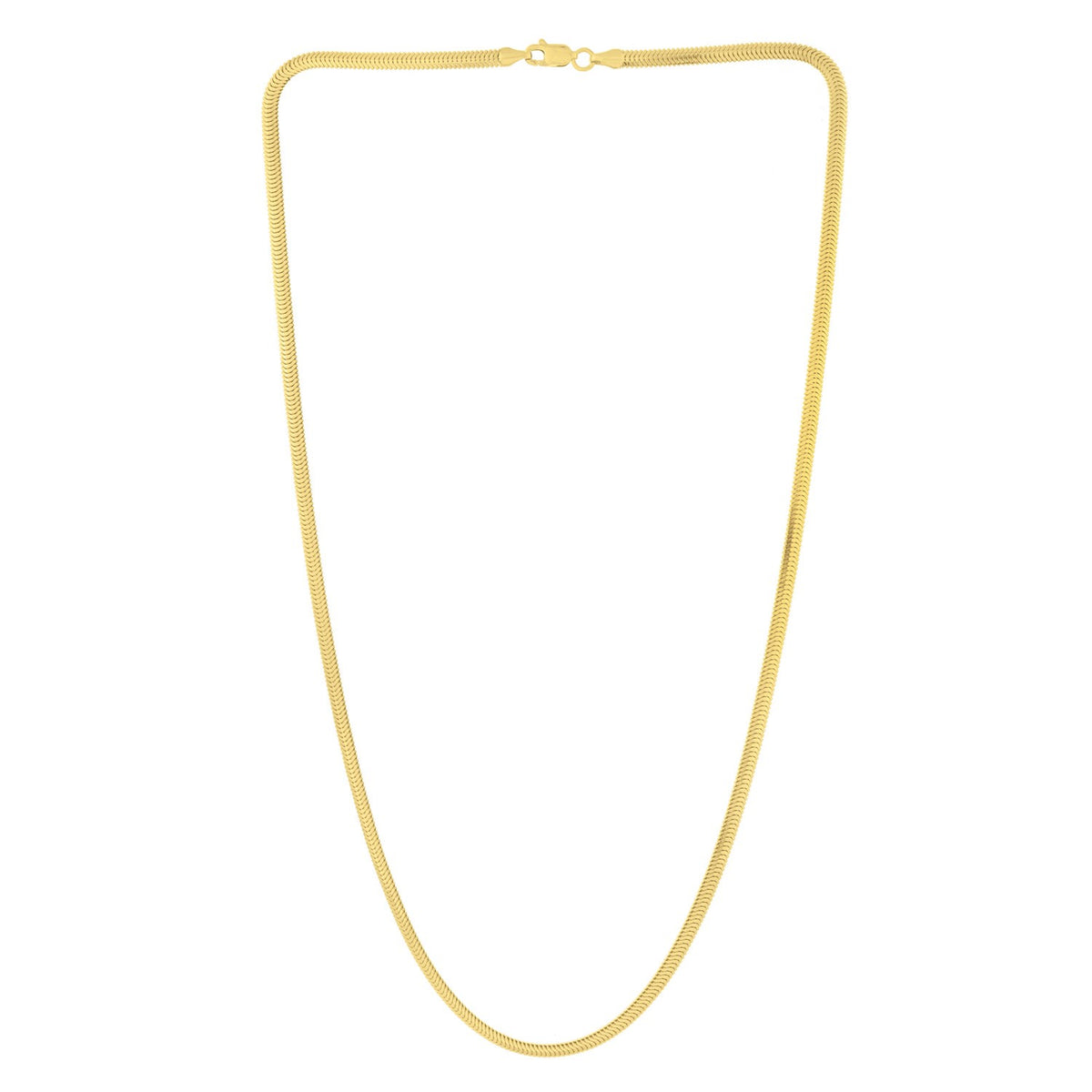 14K Yellow Gold Oval Snake Chain